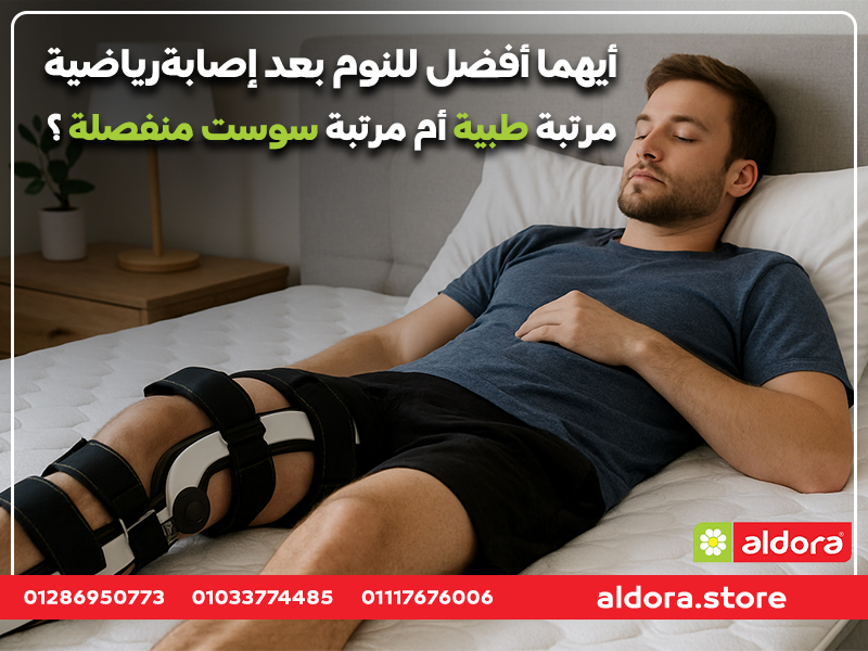 أيهما أفضل للنوم بعد إصابة رياضية مرتبة طبية أم مرتبة سوست منفصلة؟