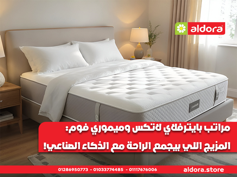 مراتب بايترفلاي لاتكس وميموري فوم: المزيج اللي بيجمع الراحة مع الذكاء الصناعي!